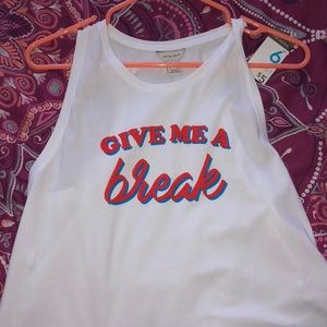 White Graphic Tank Top Primark